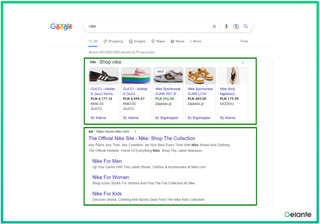 google ads example